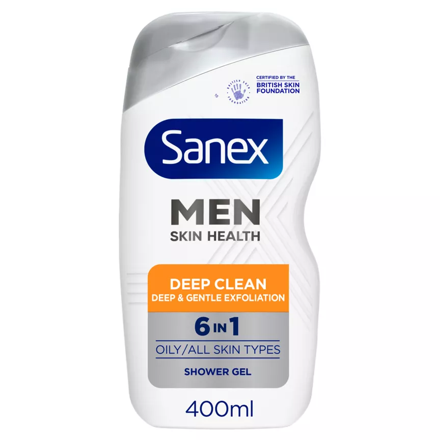 Sanex Men Skin Health Deep Clean Shower Gel 400ml - Image 1