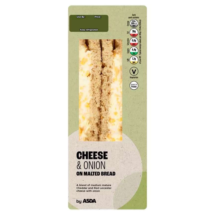 ASDA Cheese & Onion on Malted Bread