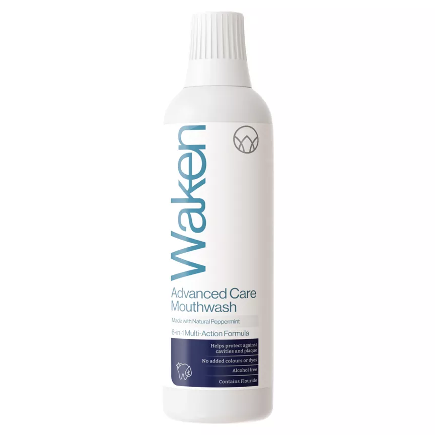 Waken Mouthwash with Fluoride Peppermint 500ml