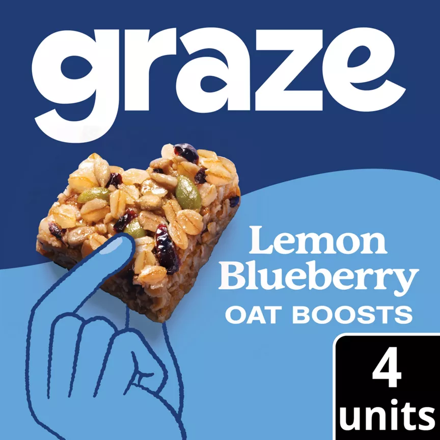 Graze Superfood Oat Boosts Lemon Blueberry 4 x 30g (120g)