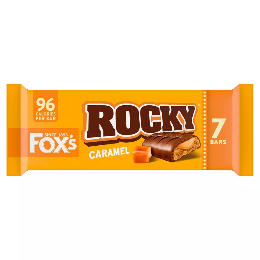 Fox's Rocky Caramel Bars 7 x 19.5g (136.5g) - Image 1