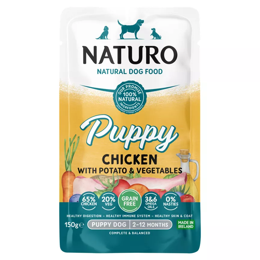 Naturo Natural Pet Food Chicken with Potato and Vegetables Puppy 2 to 12 Months 150g