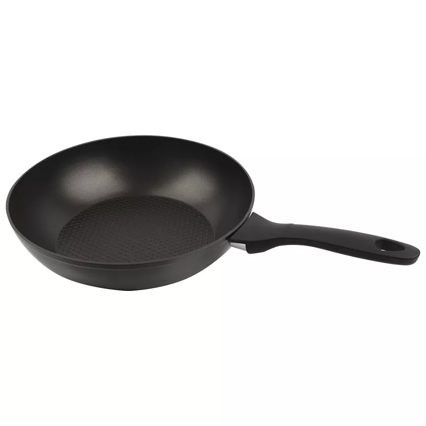 George Home Matte Black 28cm Non-Stick Wok