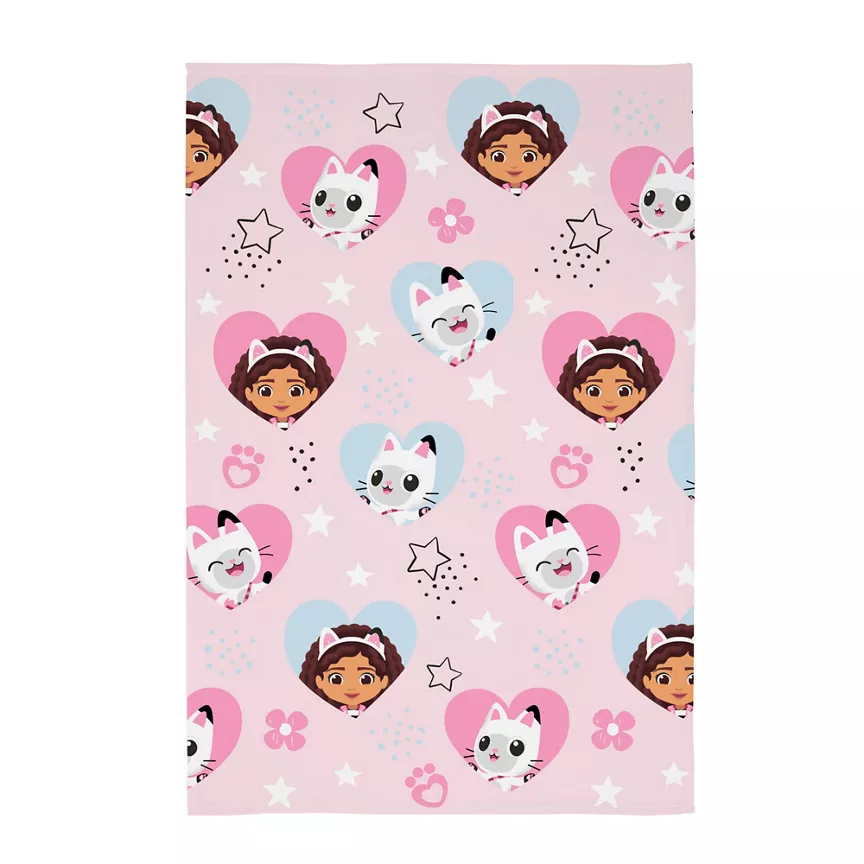 George Home Gabby's Dollhouse Hearts Fleece Blanket