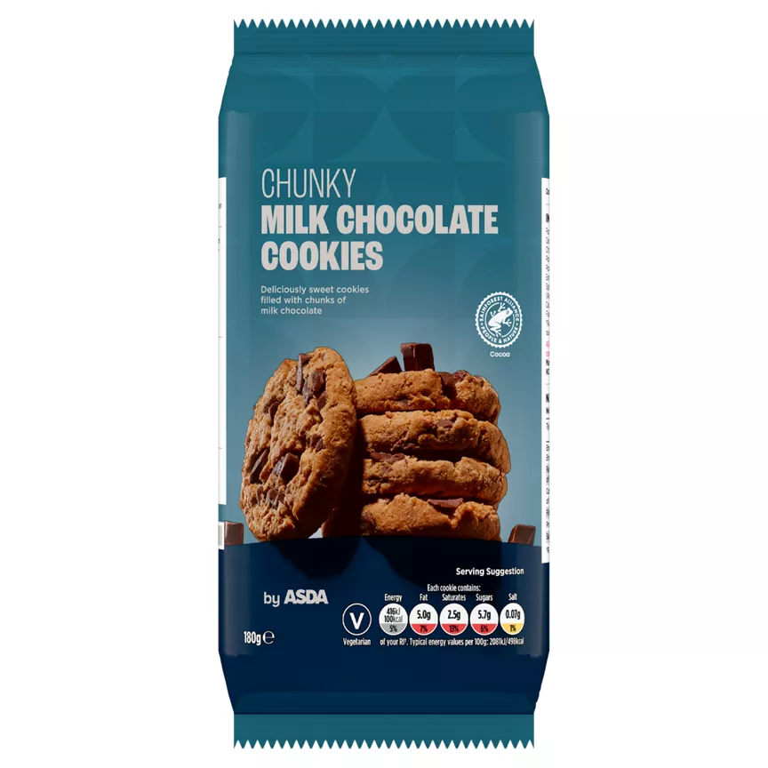 ASDA Chunky Milk Chocolate Cookies 180g