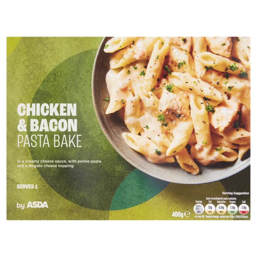 ASDA Chicken & Bacon Pasta Bake 400g
