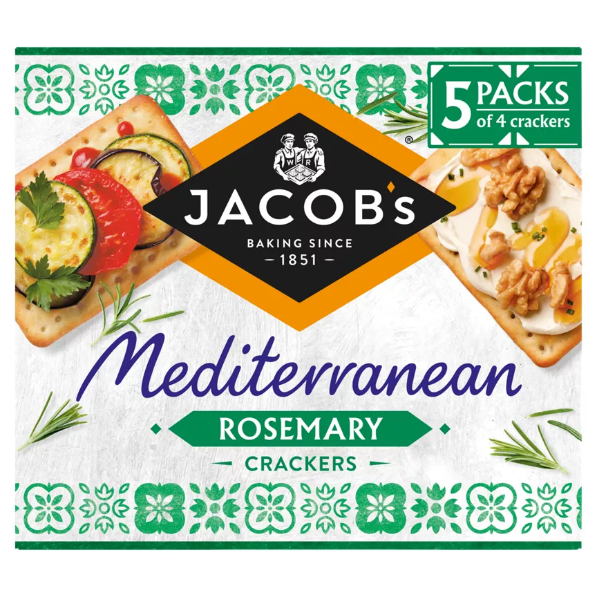 Jacob's Mediterranean Rosemary Crackers 190g - Image 1