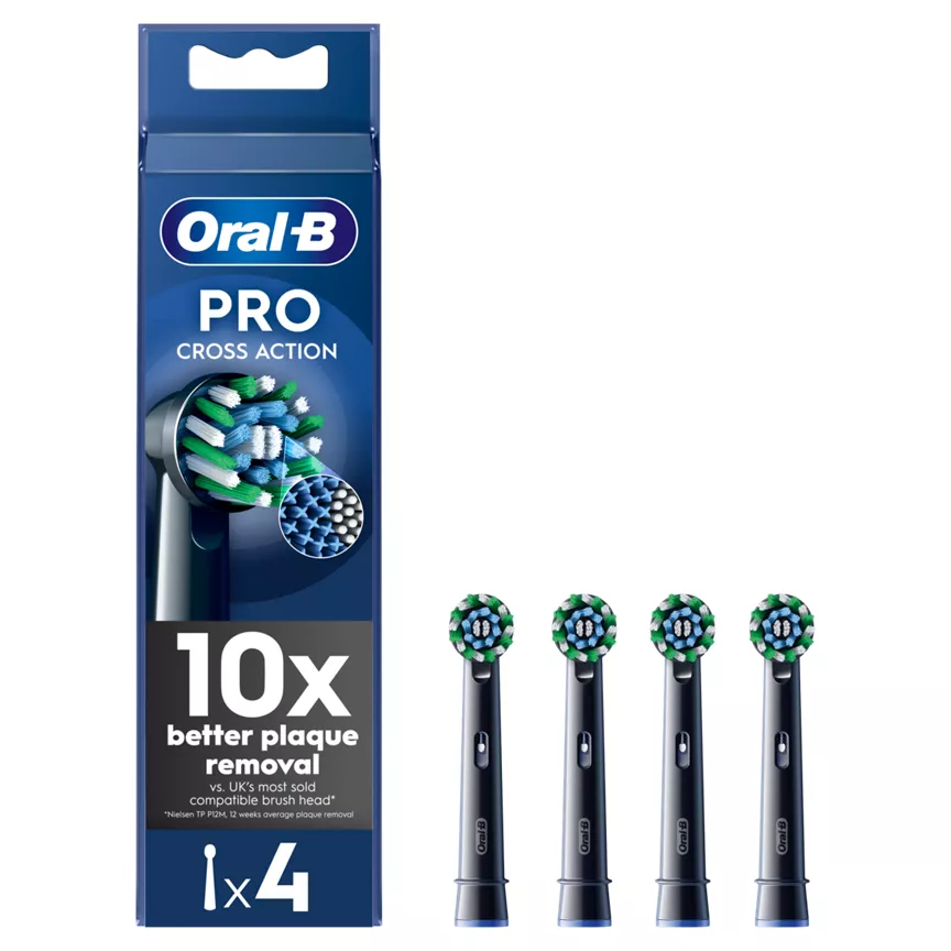 Oral-B Pro Cross Action Black Toothbrush Heads