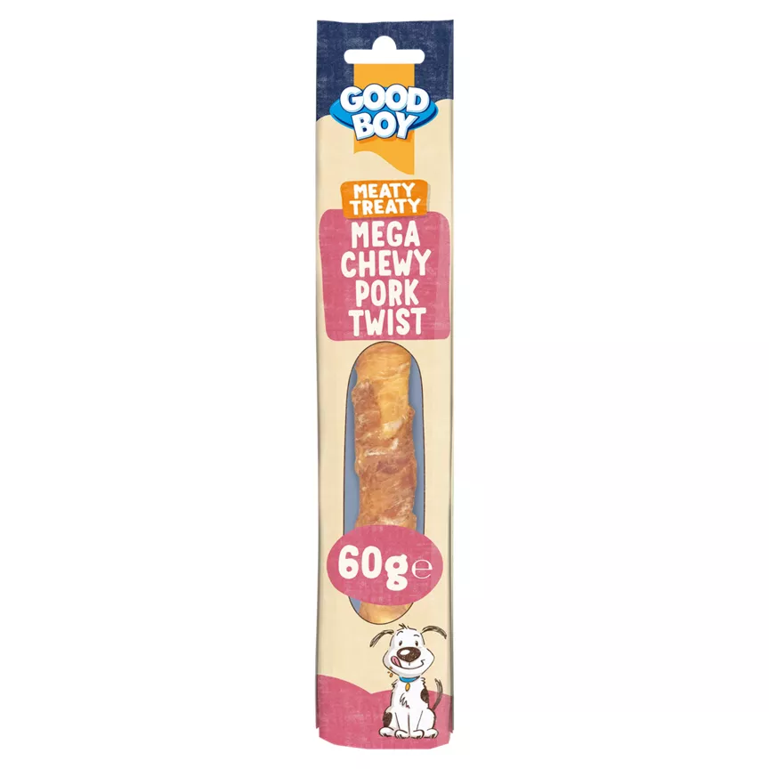 Good Boy Meaty Treaty Mega Chewy Pork Twist 60g