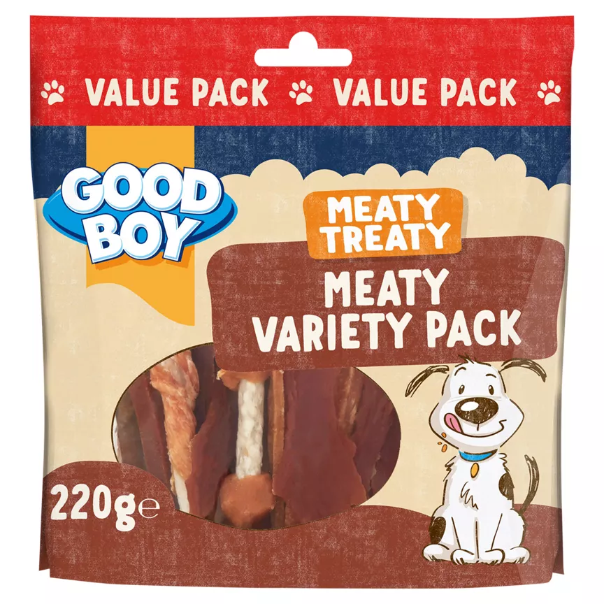 Good Boy Meaty Treaty Meaty Variety Pack 220g