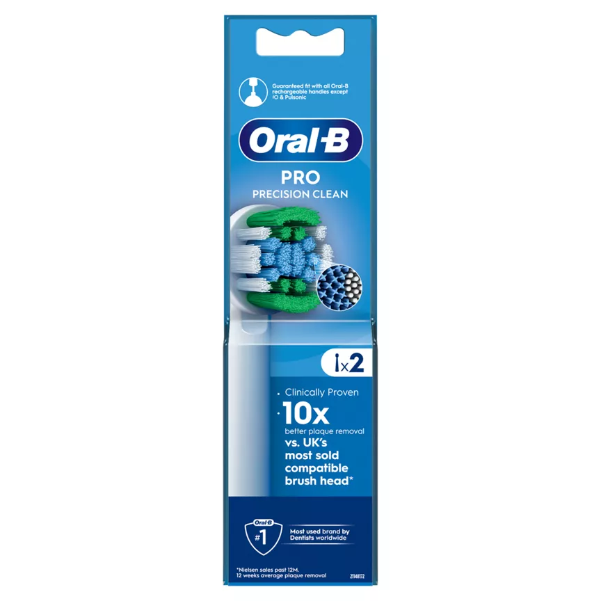 Oral-B Pro Precision Clean Toothbrush Heads, 2 Counts - Image 1
