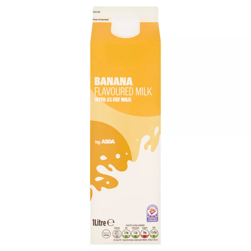 ASDA Banana Flavoured Milk 1 Litre