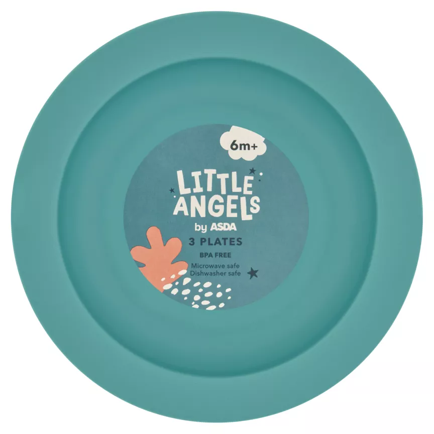 LITTLE ANGELS by ASDA 3 Plates 6m+