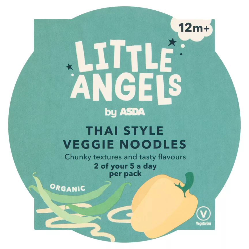 LITTLE ANGELS by ASDA Organic Thai Style Veggie Noodles 12m+ 200g