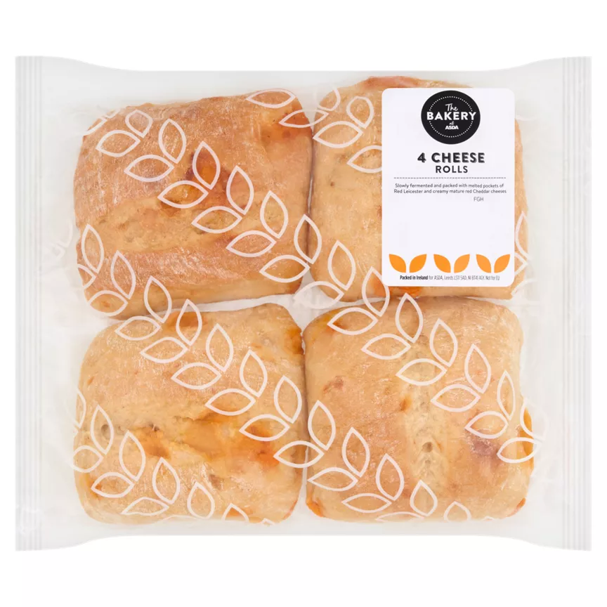 The BAKERY at ASDA 4 Cheese Rolls