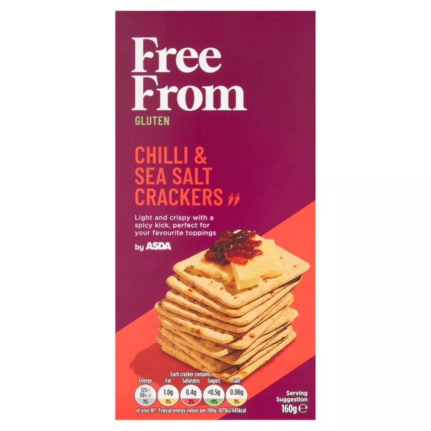 ASDA Free From Chilli & Sea Salt Crackers 160g