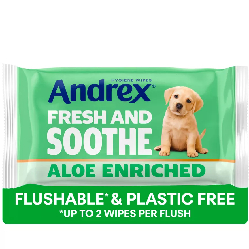 Andrex Fresh and Soothe Flushable Hygiene Wipes x36 sheets