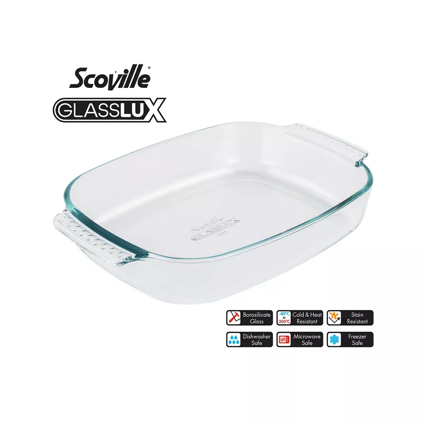 Scoville Glasslux 2.7L Rectangular Roaster