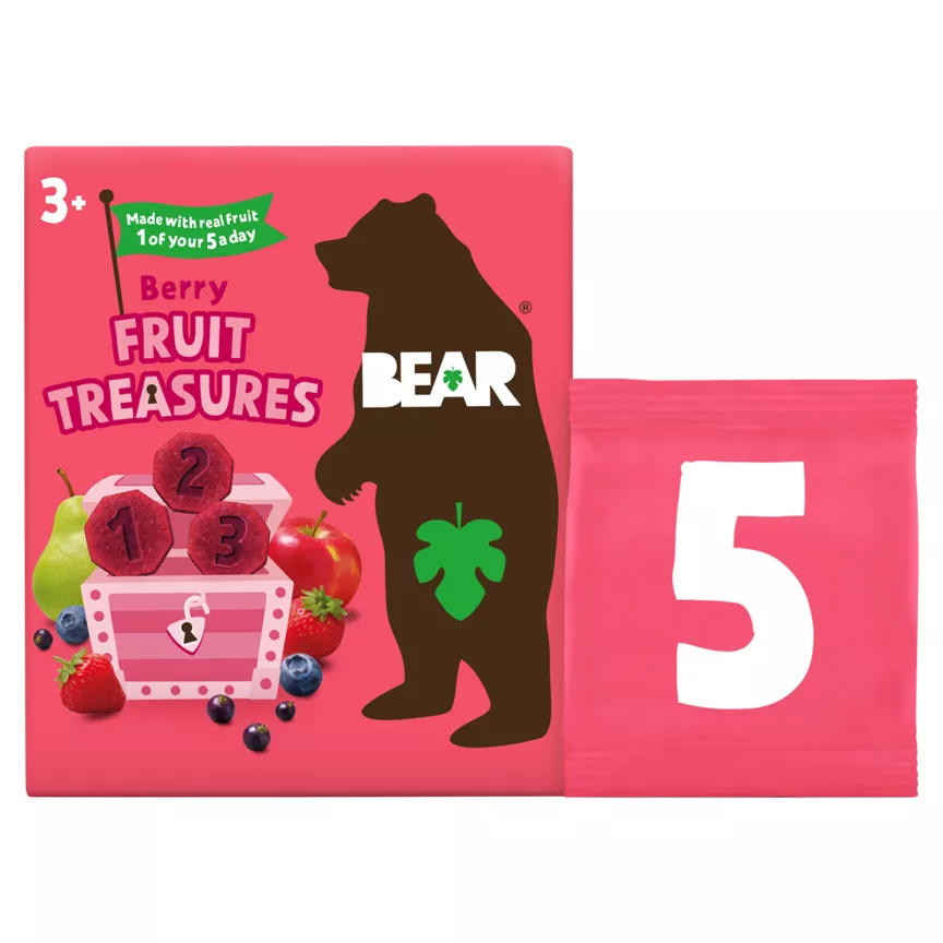 BEAR Berry Fruit Treasures 3+ Years 5 x 20g