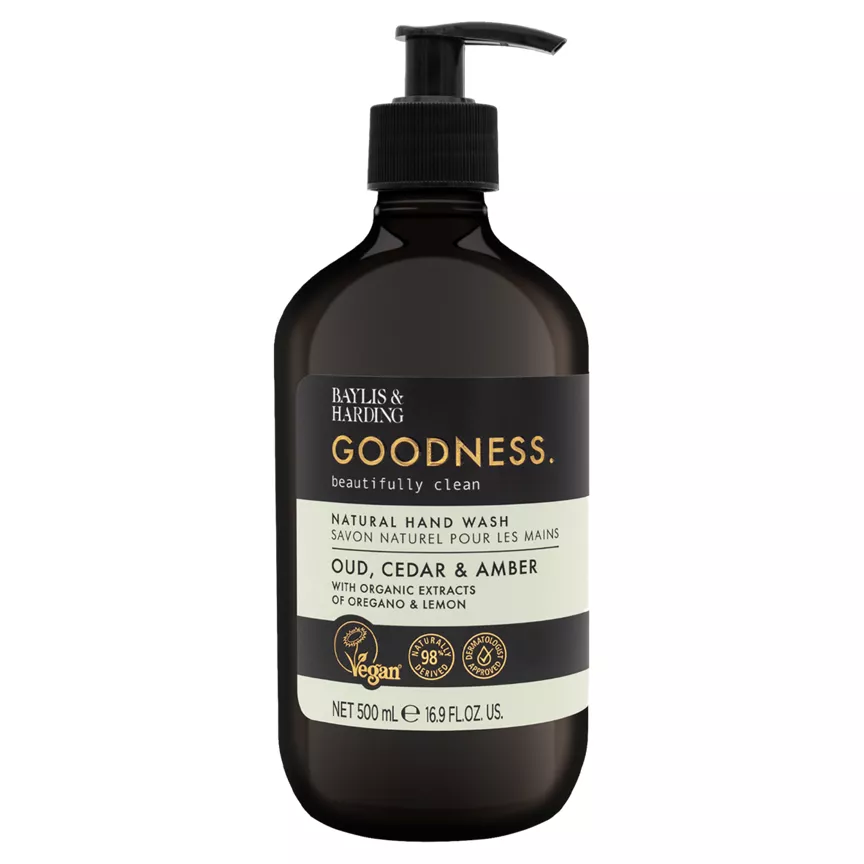 Baylis & Harding Goodness Oud, Cedar & Amber Natural Hand Wash 500ml
