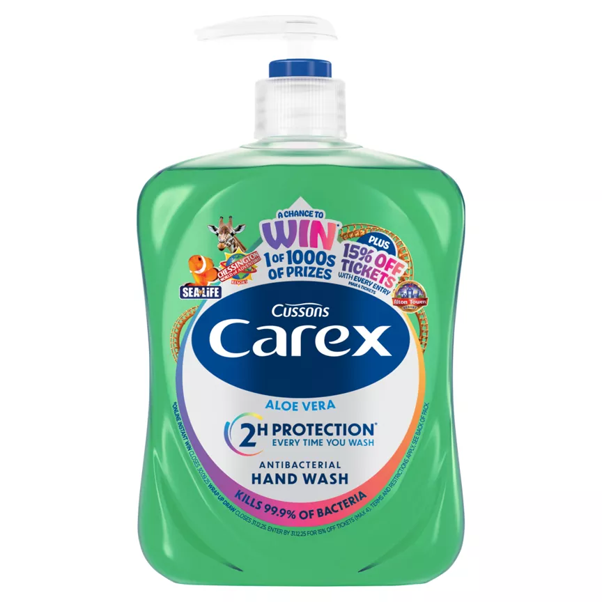 Carex Antibacterial Hand Wash Aloe Vera 500ml - Image 1