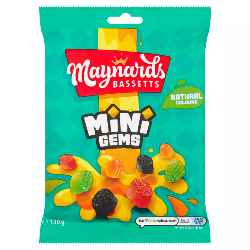 Maynards Bassetts Mini Gems 130g