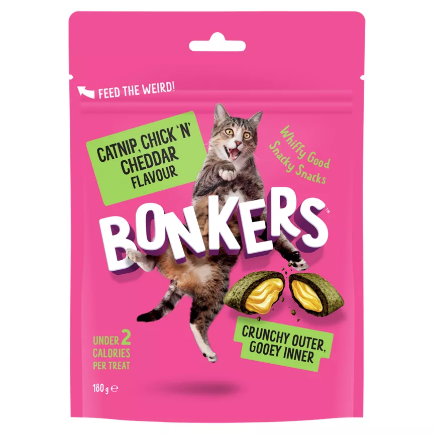 Bonkers Catnip, Chick 'N' Cheddar Flavour 180g