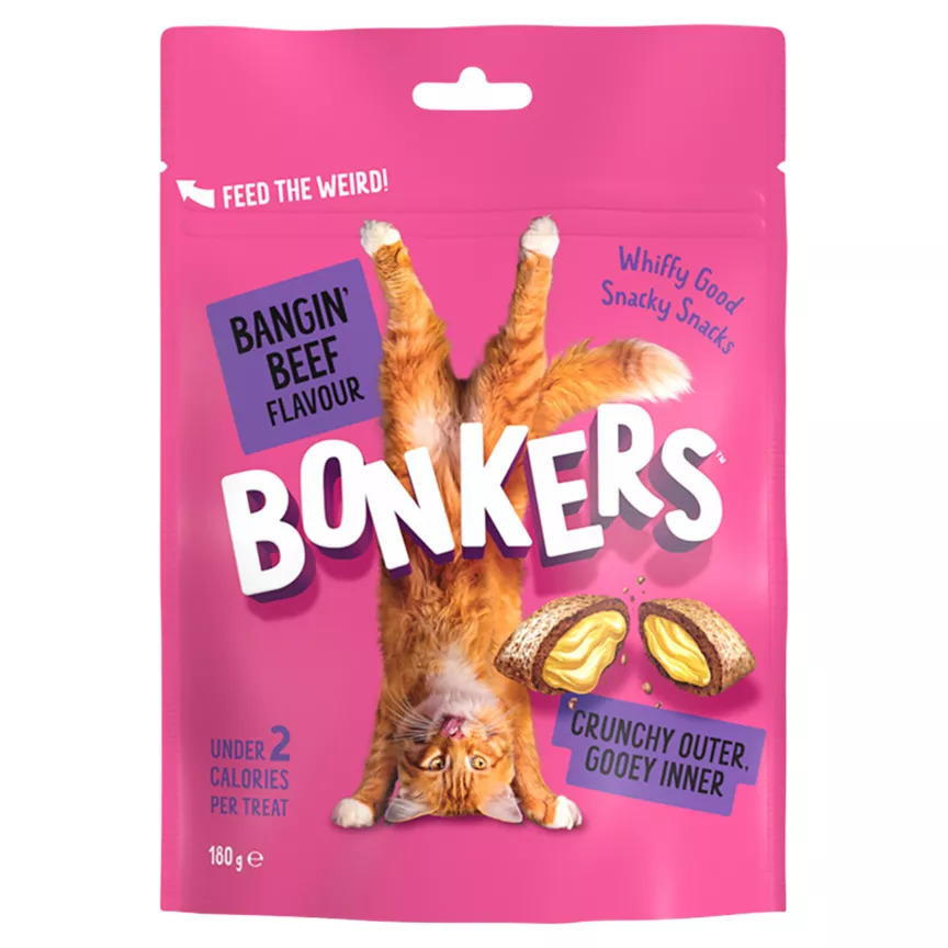 Bonkers Bangin' Beef Flavour Cat Treat 180g