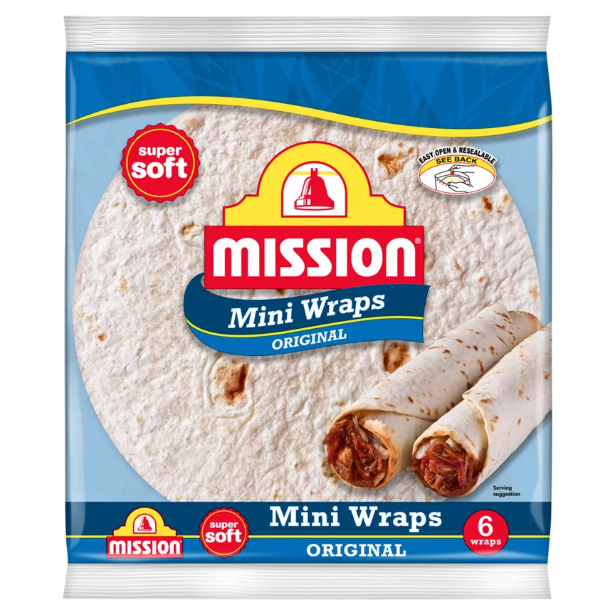 Mission Original 6 Mini Tortilla Wraps 186g