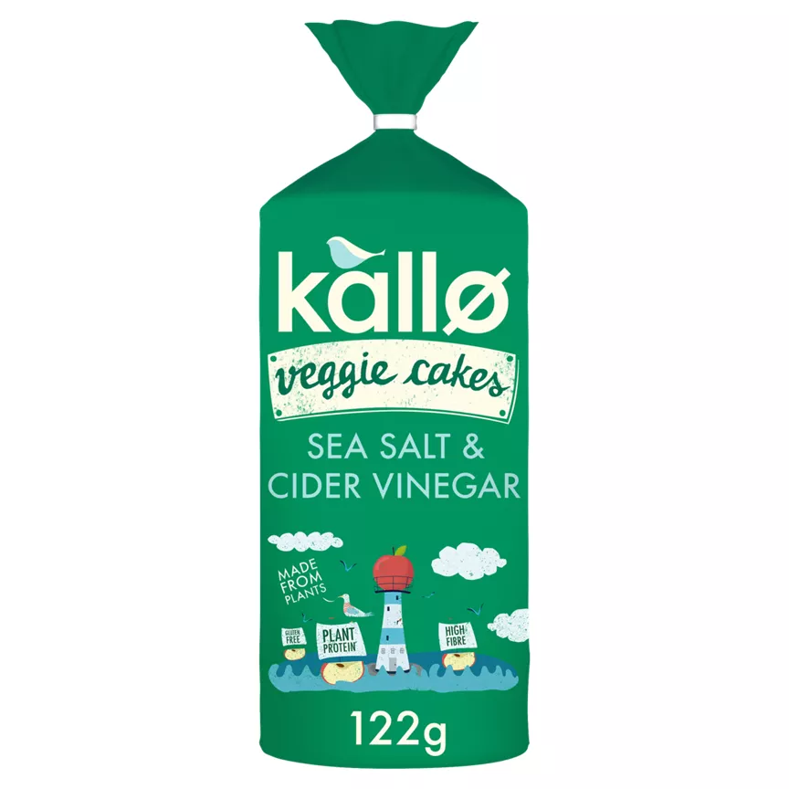Kallo Lentil & Pea Veggie Cakes Sea Salt & Cider Vinegar 122g