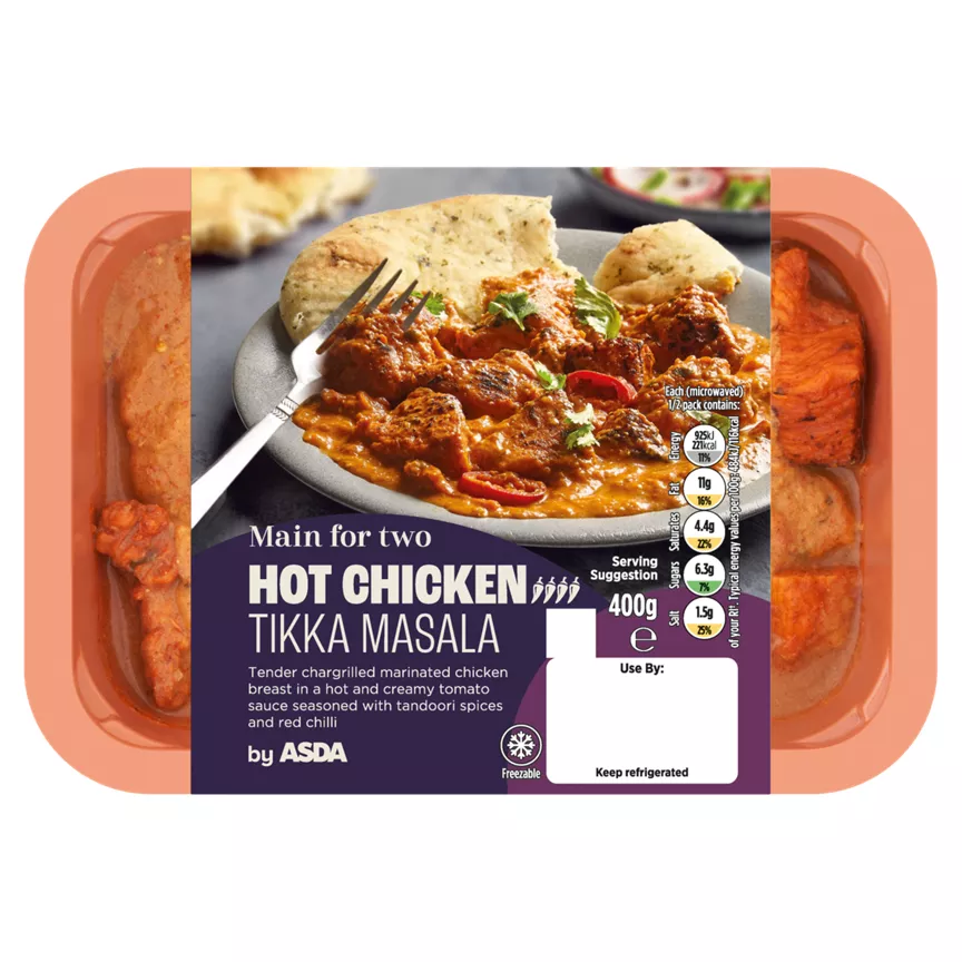 ASDA Main for Two Hot Chicken Tikka Masala 400g