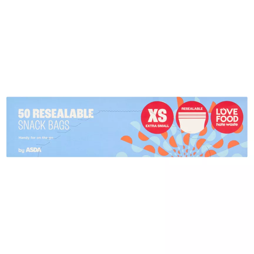 ASDA Resealable Snack Bags Extra Small