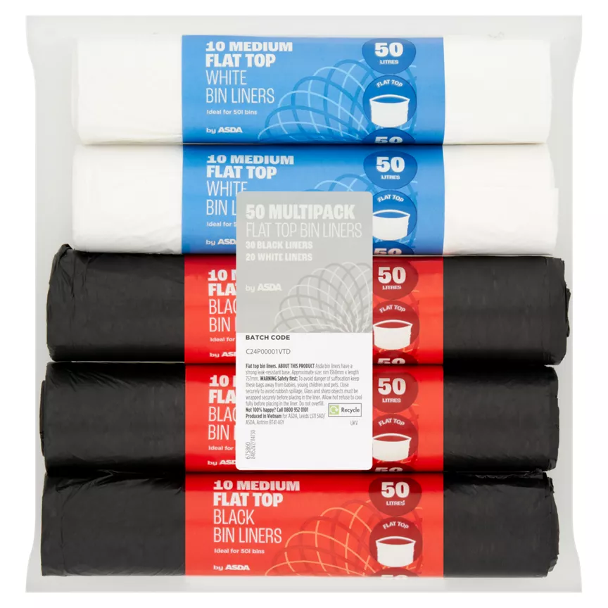 ASDA 50 Bin Liners Multipack
