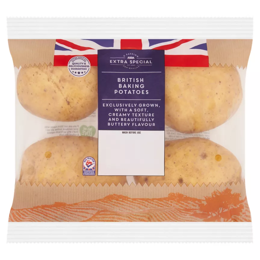 ASDA Extra Special 4 British Baking Potatoes
