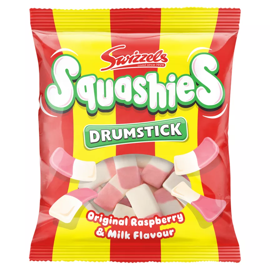 Swizzels Squashies Drumstick Original Raspberry & Milk Flavour 140g