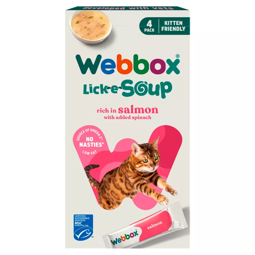 Webbox Lick-e-Licious Rich in Salmon 4 x 20g