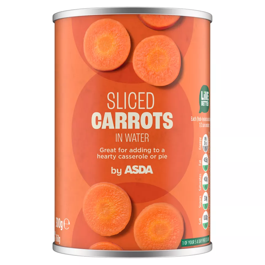 ASDA Sliced Carrots in Water 300g
