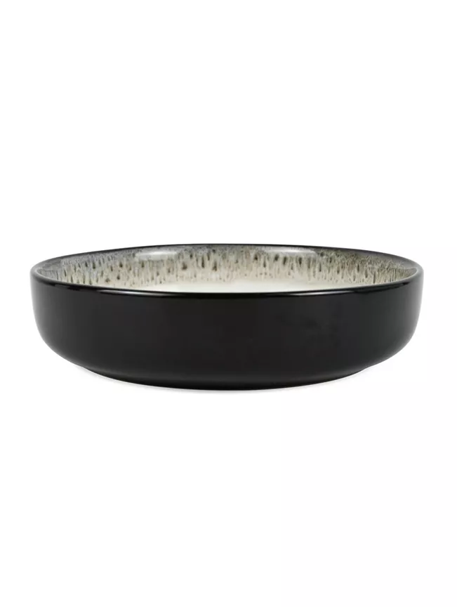 George Home Black Reactive Glaze Pasta Bowl