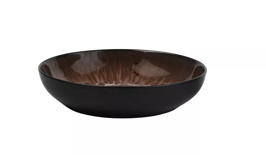 George Home Brown Reactive Glaze Pasta Bowl