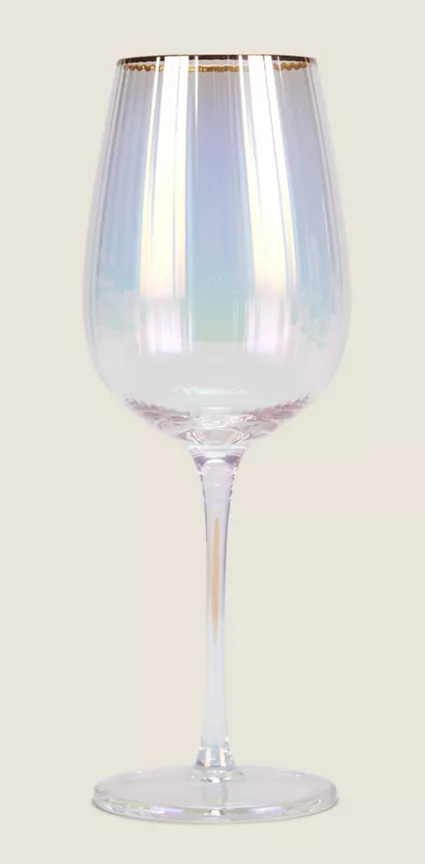 George Home Iridescent Ribbed Wine Glass