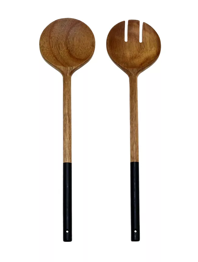 George Home Black Wood Tongs