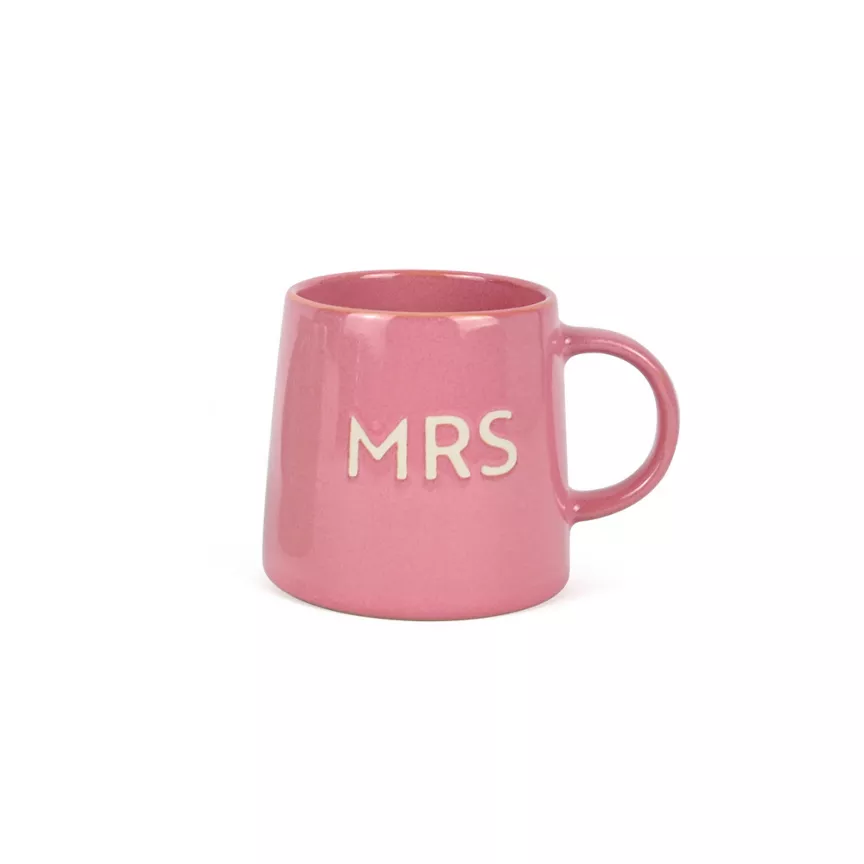 George Home Pink Reactive Glaze ‘Mrs’ Mug