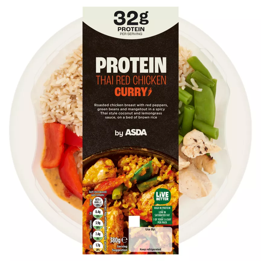 ASDA Protein Fragrant Thai Red Chicken Bowl 380g