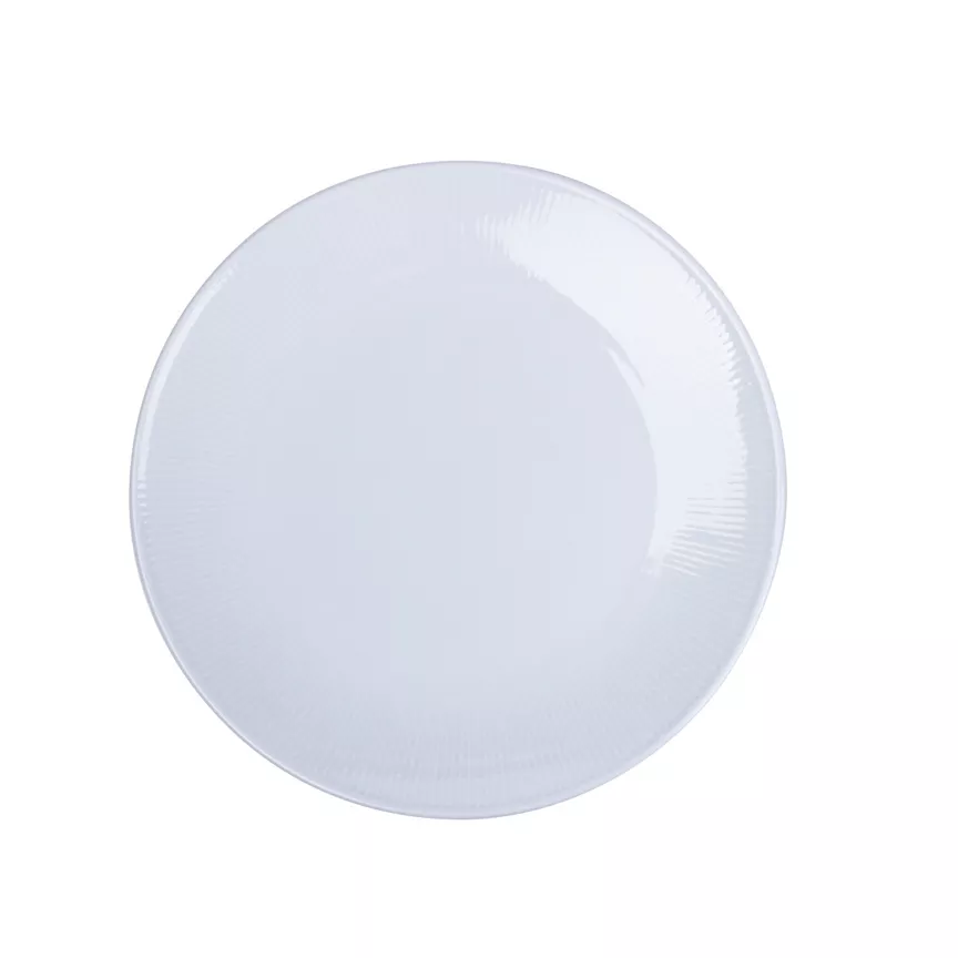 George Home White Ribbed Dinner Plate