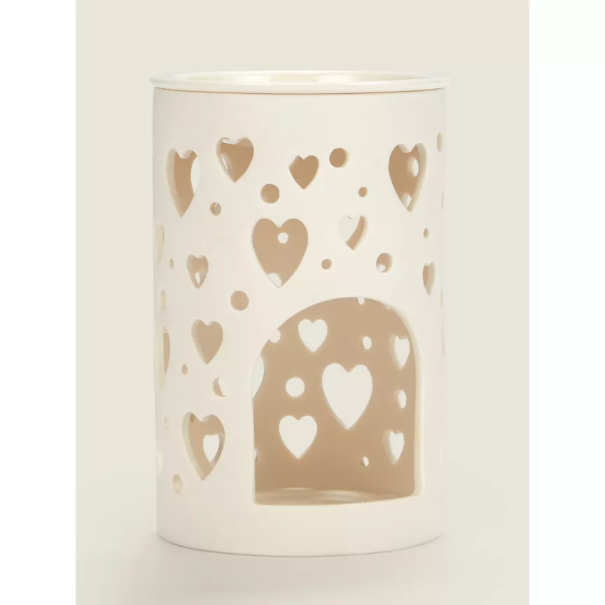 George Home Cream Cut Out Heart Burner