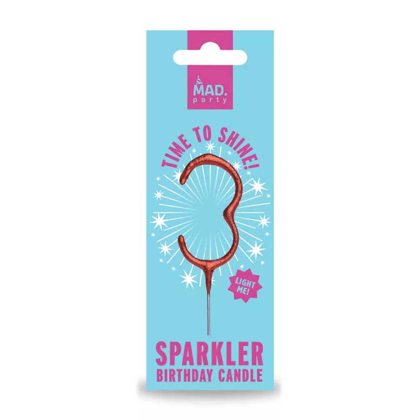 MAD Party Rose Gold Number Sparklers 3