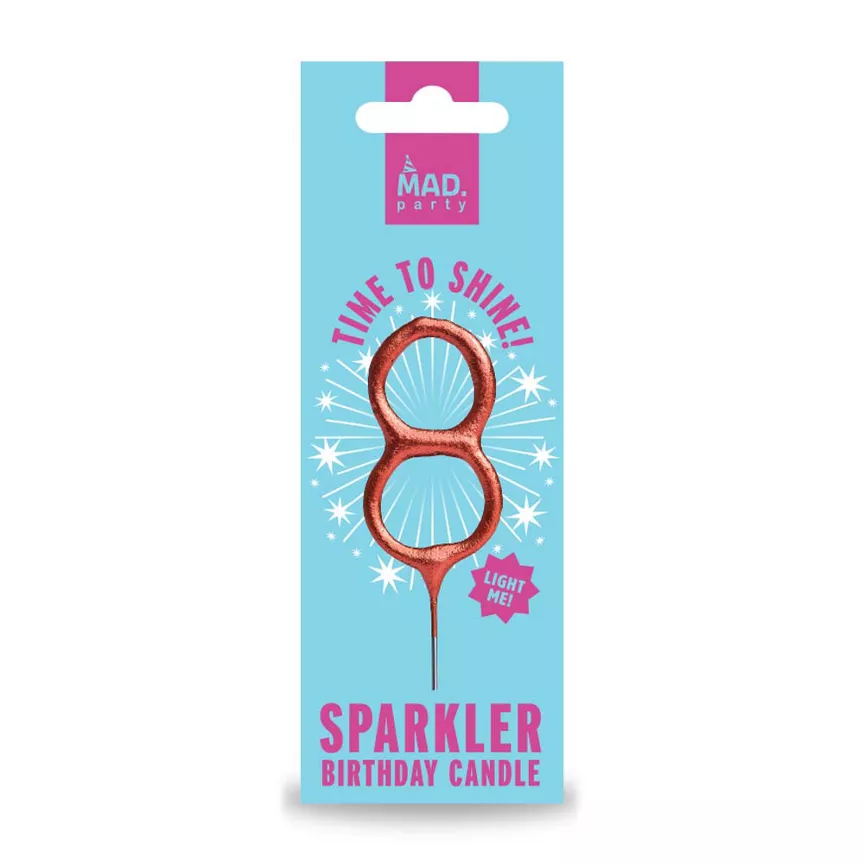 MAD Party Rose Gold Number Sparklers 8
