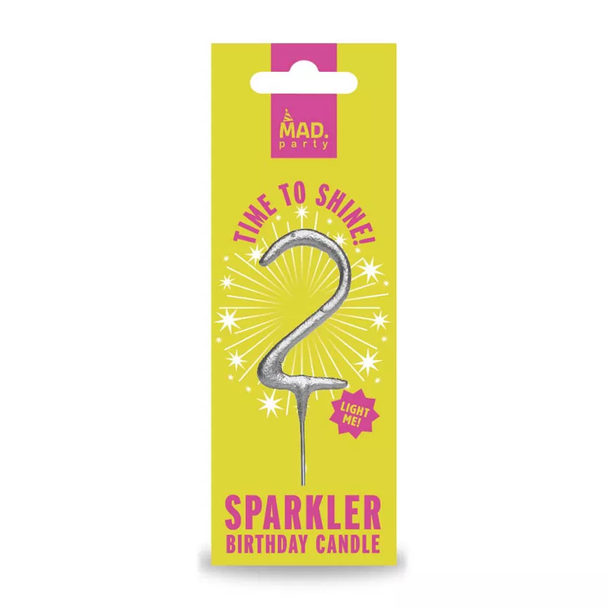 MAD Party Silver Number Sparklers 2