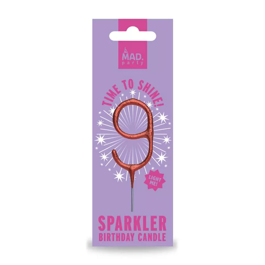 MAD Party Rose Gold Number Sparklers 9