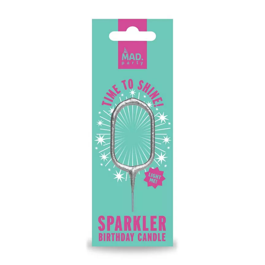 MAD Party Silver Number Sparklers 0